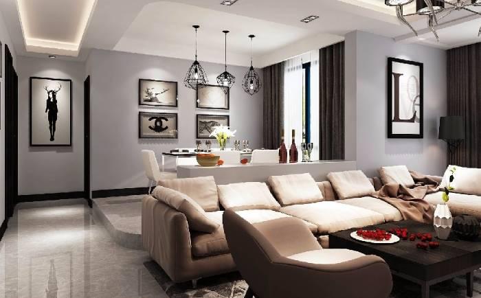 135平方的歐式豪華三居室裝修效果案例圖